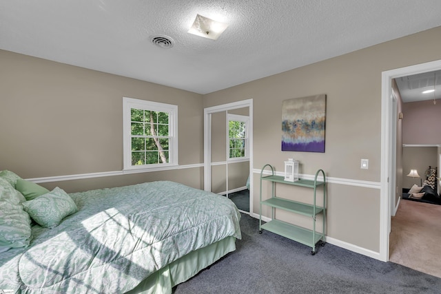 12 Ridgeline Dr, Liberty, SC 29657 - bedroom with carpet, a textured ceiling, baseboards, and attic access