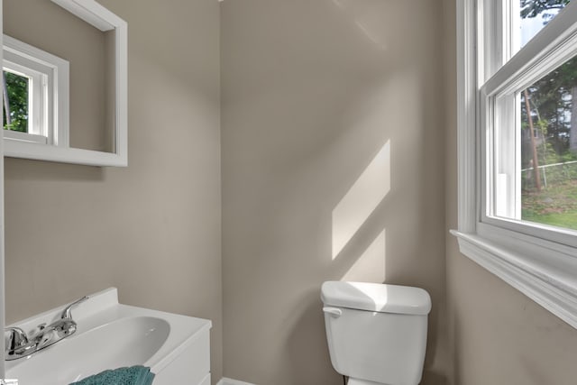 12 Ridgeline Dr, Liberty, SC 29657 - half bathroom with healthy amount of natural light, toilet, and a sink