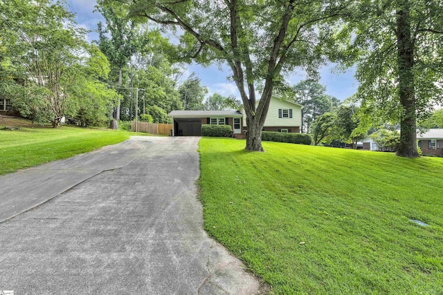 12 Ridgeline Dr, Liberty, SC 29657 - view of front facade featuring driveway, an attached carport, and a front yard