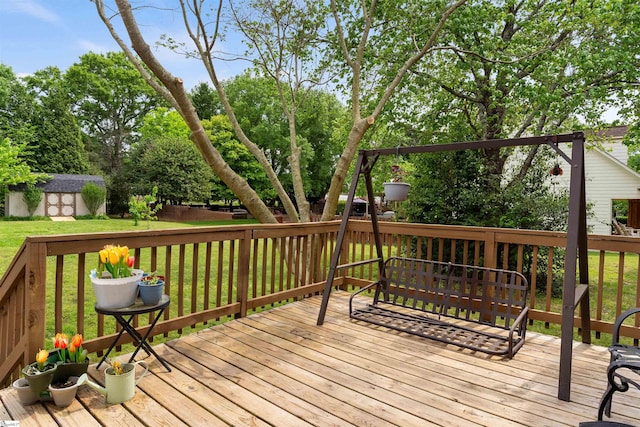 230 Donegal Dr, Moore, SC 29369 - deck with a yard and view of scattered trees