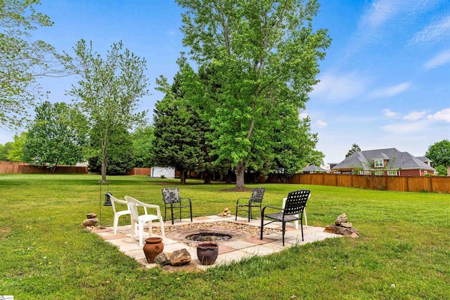 230 Donegal Dr, Moore, SC 29369 - view of yard with a fire pit and a patio