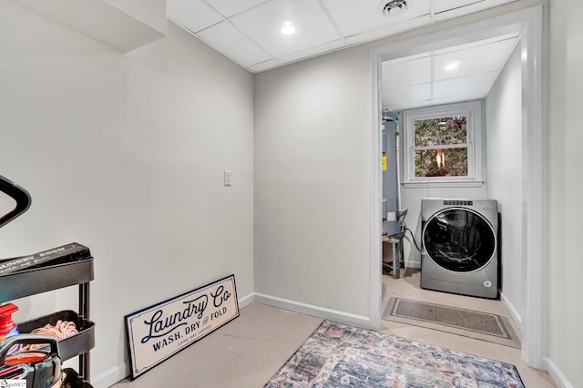 405 Wilson Bridge Rd, Simpsonville, SC 29680 - washroom featuring washer / dryer and baseboards
