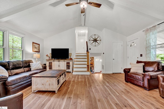 405 Wilson Bridge Rd, Simpsonville, SC 29680 - living area featuring light wood finished floors and ceiling fan