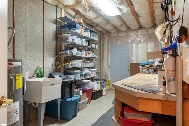 119 Oak Crest Cir, Seneca, SC 29672 - unfinished basement with electric water heater