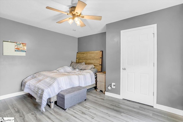 251 Heatherbrook Dr, Lyman, SC 29365 - bedroom featuring baseboards, wood finished floors, and ceiling fan