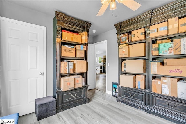 251 Heatherbrook Dr, Lyman, SC 29365 - storage featuring a ceiling fan