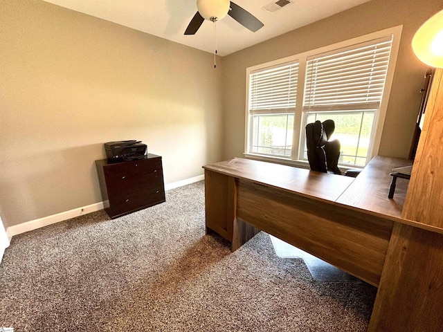 844 Brennan Way, Lyman, SC 29365 - carpeted office with baseboards and ceiling fan