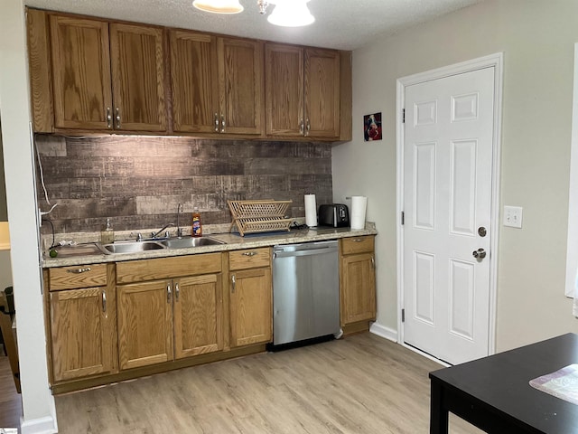 407 Old Farm Rd, Moore, SC 29539 - kitchen featuring stainless steel dishwasher, tasteful backsplash, and light wood finished floors