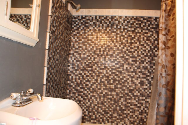 295 Dorn St, Westminster, SC 29693 - bathroom featuring a sink and curtained shower