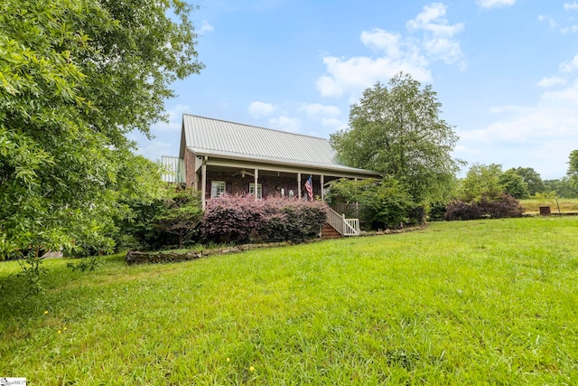 1847 Bertha Knight Rd, Lancaster, SC 29720 - view of grassy yard featuring stairs