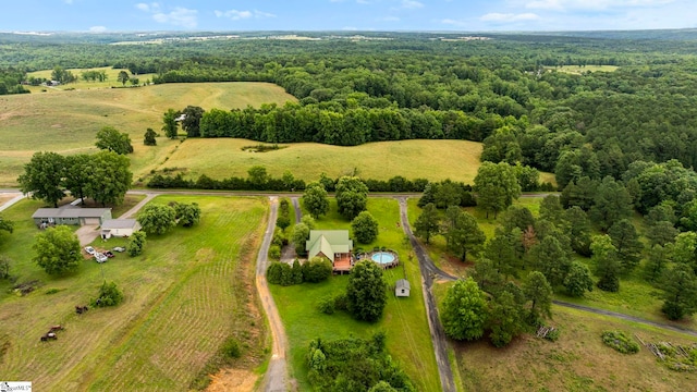 1847 Bertha Knight Rd, Lancaster, SC 29720 - aerial view of property's location featuring rural landscape and a heavily wooded area