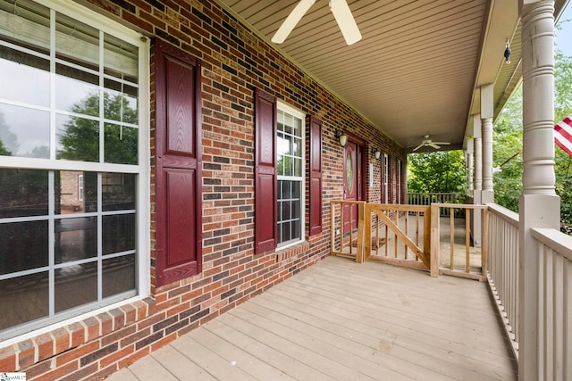 1847 Bertha Knight Rd, Lancaster, SC 29720 - wooden porch featuring ceiling fan