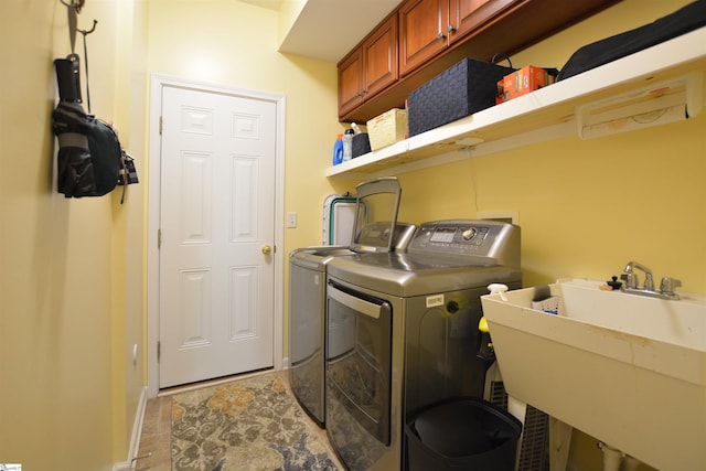 10 Bamburgh Brae Ct, Simpsonville, SC 29681 - laundry area featuring cabinet space, washer and dryer, and baseboards