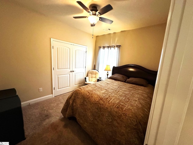 220 Scottish Ave, Simpsonville, SC 29680 - bedroom featuring carpet, baseboards, a ceiling fan, and a closet