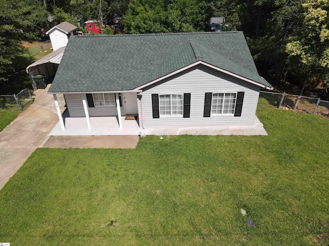 710 Amy Gray St, Greer, SC 29651 - rear view of house featuring a shingled roof and a porch
