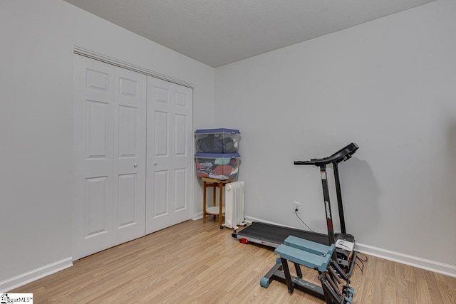 710 Amy Gray St, Greer, SC 29651 - workout room featuring wood finished floors and baseboards