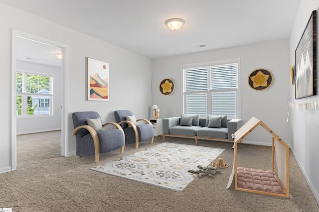 474 Grantham Ct, Spartanburg, SC 29303 - carpeted living area featuring baseboards