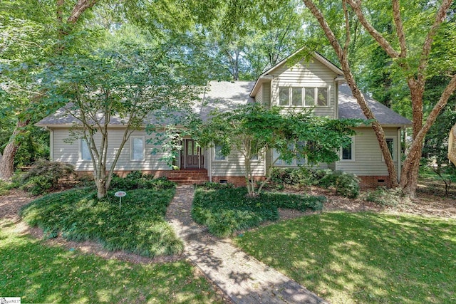 1004 Neely Farm Dr, Simpsonville, SC 29680 - view of front of property with a front lawn and crawl space
