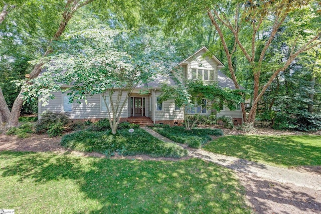 1004 Neely Farm Dr, Simpsonville, SC 29680 - view of front of property featuring crawl space and a front lawn