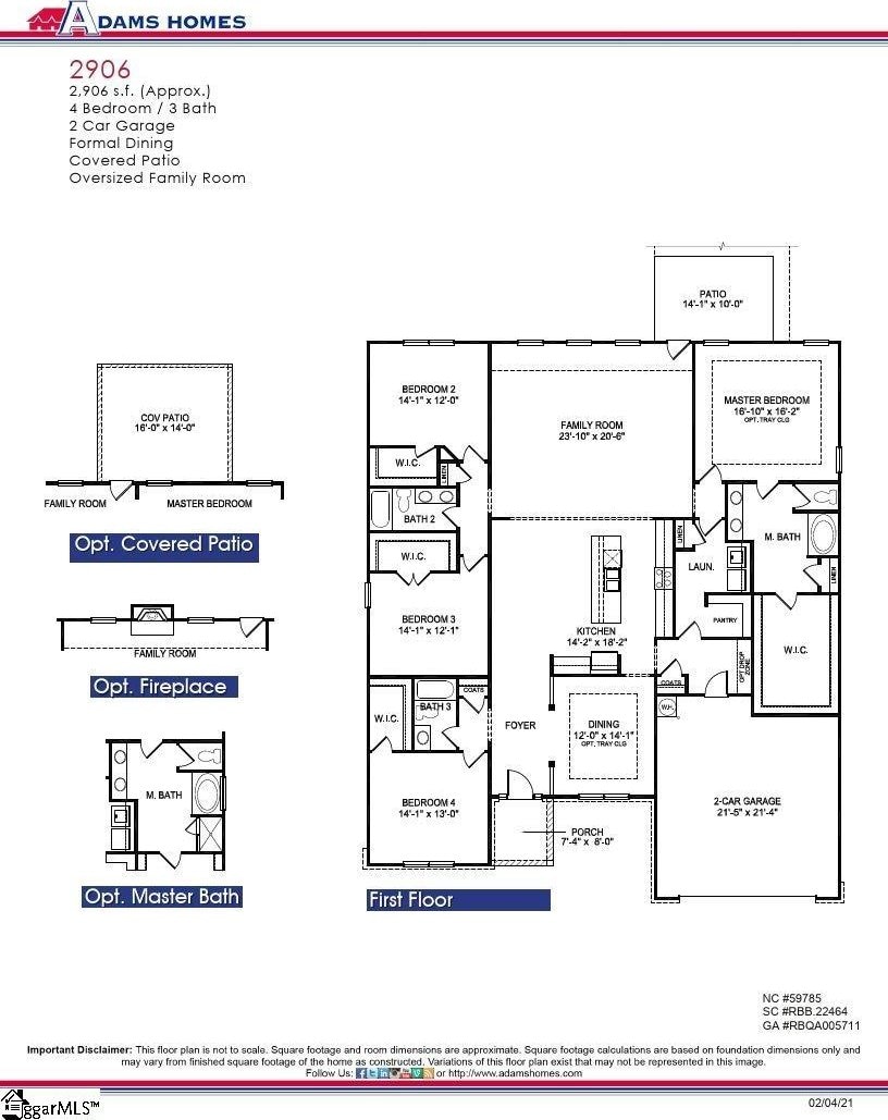 200 Rolling Waters Dr Lot 3, Greenville, SC 29605 - floor plan / room layout