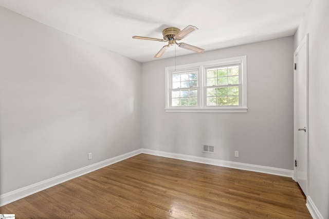 106 Chesterfield Rd, Greenville, SC 29605 - empty room with a ceiling fan, baseboards, and wood finished floors