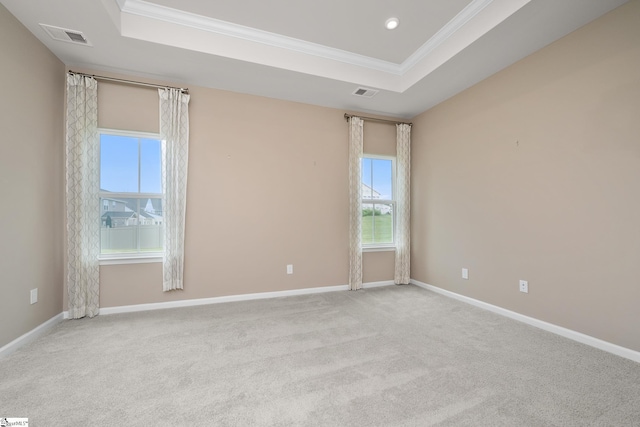 6010 Ives Ave, Spartanburg, SC 29307 - carpeted spare room featuring crown molding, a raised ceiling, healthy amount of natural light, baseboards, and recessed lighting