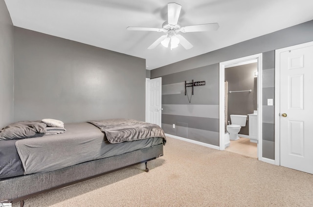 4 Yukon Dr, Greenville, SC 29605 - carpeted bedroom with connected bathroom and a ceiling fan