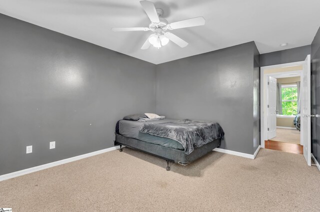 4 Yukon Dr, Greenville, SC 29605 - carpeted bedroom featuring baseboards and a ceiling fan