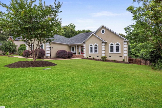 435 Grayson Dr, Moore, SC 29369 - single story home with stucco siding and crawl space