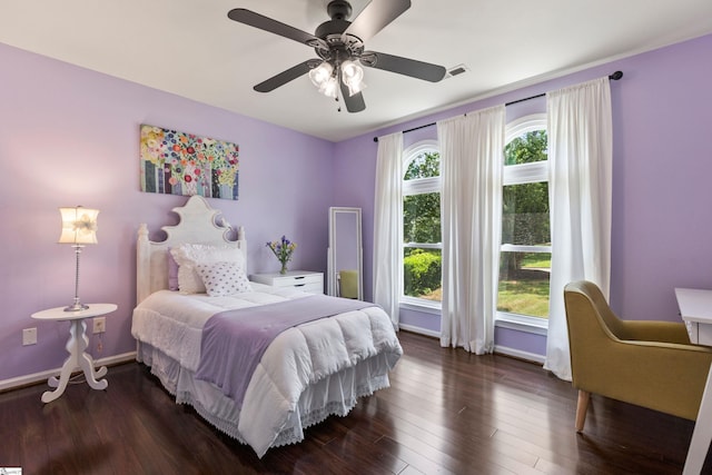 435 Grayson Dr, Moore, SC 29369 - bedroom with wood finished floors, baseboards, and a ceiling fan