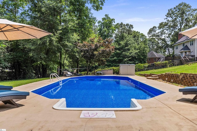 435 Grayson Dr, Moore, SC 29369 - view of swimming pool featuring a patio area and view of scattered trees