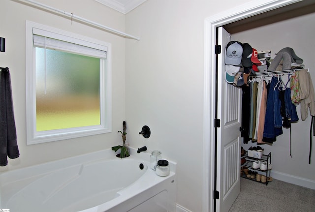 1608 Rock Springs Rd, Lavonia, GA 30553 - full bath with a bath, a spacious closet, ornamental molding, and baseboards