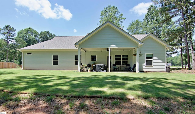 1608 Rock Springs Rd, Lavonia, GA 30553 - back of property with a patio and a ceiling fan