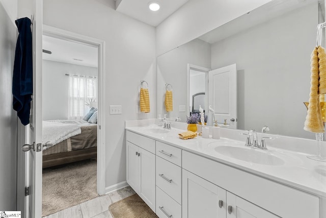 106 Cross Arbor Dr, Simpsonville, SC 29681 - bathroom with ensuite bathroom, double vanity, and baseboards