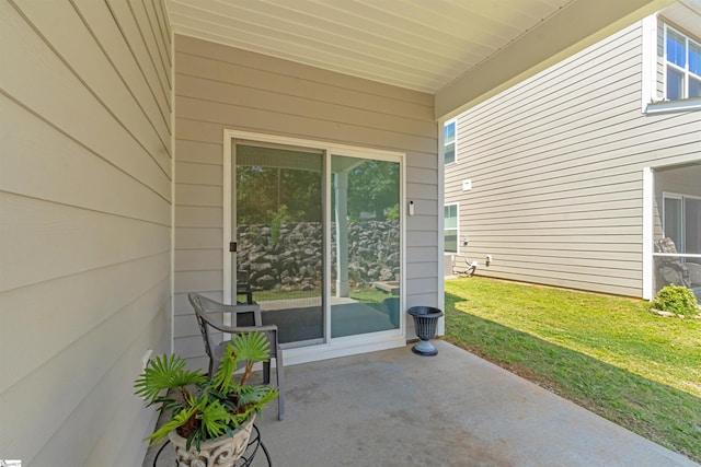 106 Cross Arbor Dr, Simpsonville, SC 29681 - view of exterior entry featuring a patio area and a yard