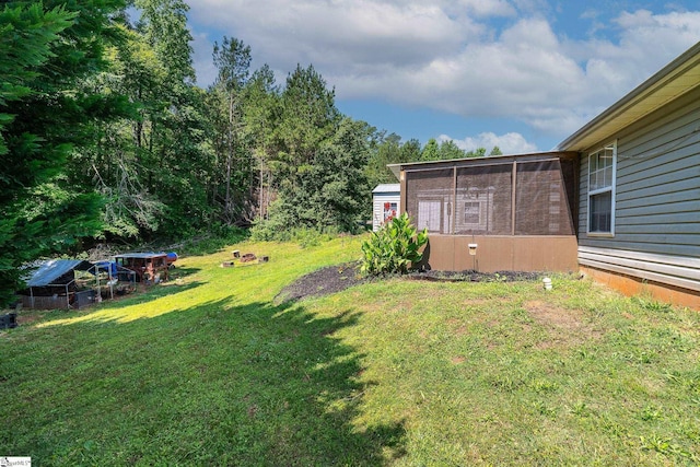 10 Sunset Mountain Ct, Travelers Rest, SC 29690 - view of green lawn with a sunroom