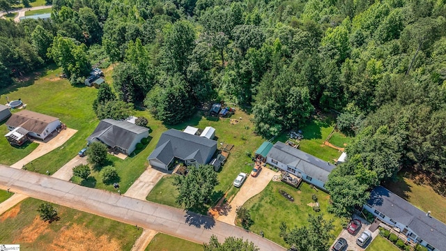 10 Sunset Mountain Ct, Travelers Rest, SC 29690 - aerial overview of property's location with a forest and nearby suburban area