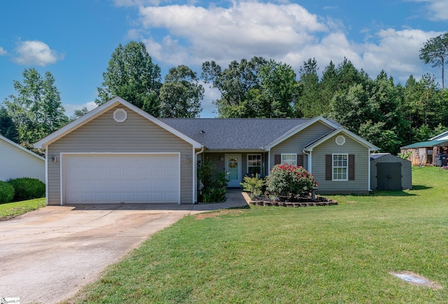 10 Sunset Mountain Ct, Travelers Rest, SC 29690 - single story home featuring concrete driveway, an attached garage, a front yard, and roof with shingles