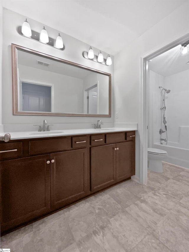 26 Jannison Rd, Boiling Springs, SC 29316 - bathroom featuring double vanity, washtub / shower combination, and toilet