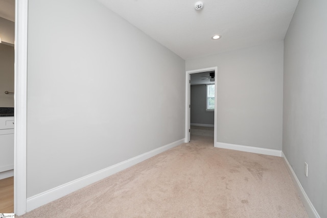 100 Holly Dr, Duncan, SC 29334 - unfurnished room featuring light colored carpet, a smoke detector, baseboards, recessed lighting, and ceiling fan