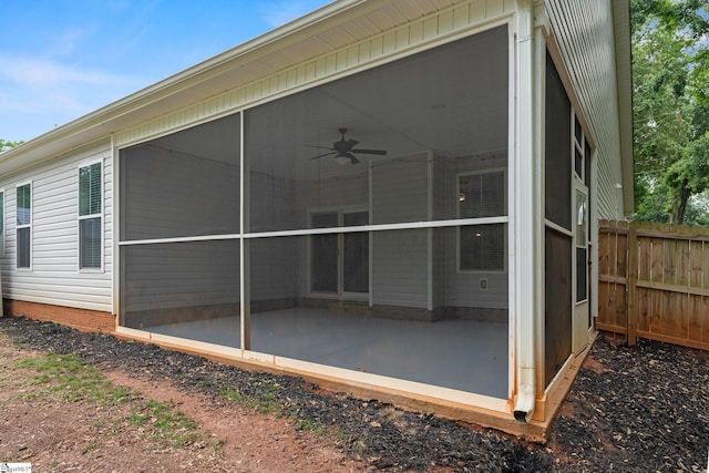 100 Holly Dr, Duncan, SC 29334 - view of home's exterior featuring a sunroom, a patio, and a ceiling fan