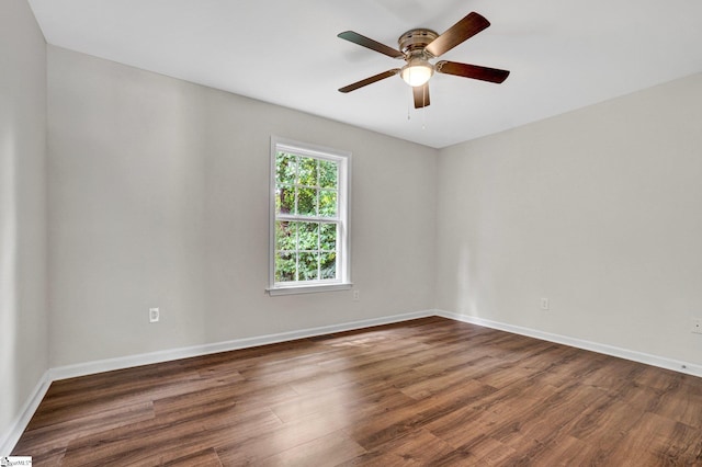 114 Tamelia Ct, Greer, SC 29650 - empty room with wood finished floors, a ceiling fan, and baseboards