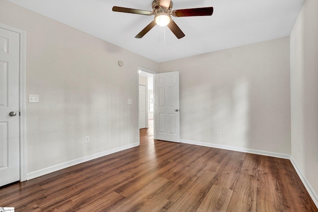 114 Tamelia Ct, Greer, SC 29650 - unfurnished room featuring wood finished floors, a ceiling fan, and baseboards
