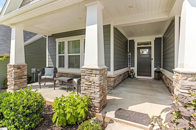 500 Briar Oaks Ln, Simpsonville, SC 29681 - entrance to property featuring covered porch and stone siding