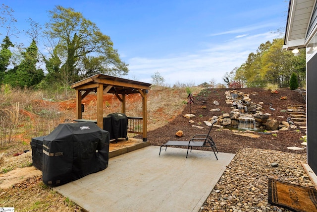 220 Plantation Rd, Greenville, SC 29605 - view of patio featuring a gazebo and a grill