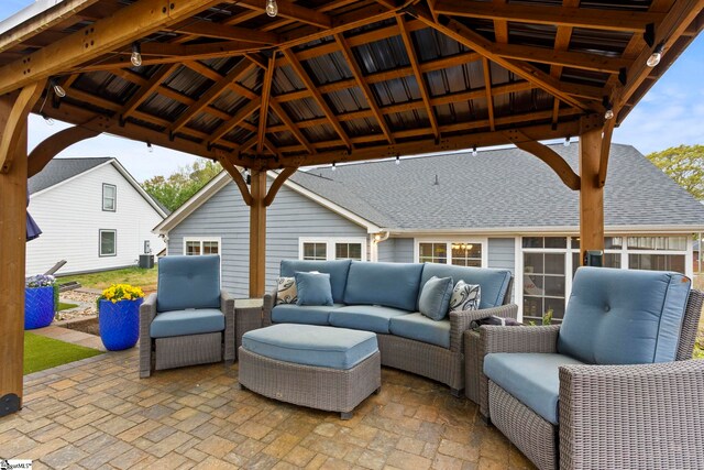 220 Plantation Rd, Greenville, SC 29605 - view of patio / terrace with an outdoor hangout area and a gazebo