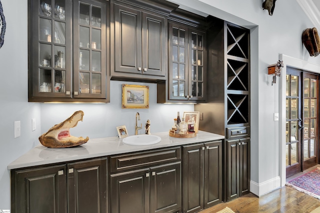 15 High Hill St, Greenville, SC 29605 - indoor wet bar with light wood-style flooring