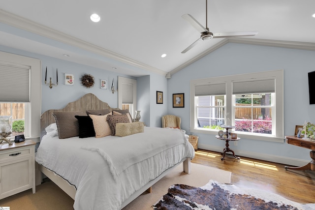 15 High Hill St, Greenville, SC 29605 - bedroom with multiple windows, lofted ceiling, light wood-type flooring, recessed lighting, and baseboards