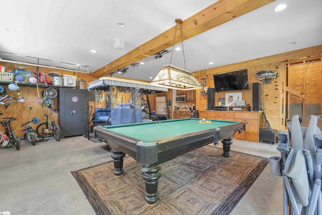 15 High Hill St, Greenville, SC 29605 - game room with concrete flooring, billiards, and recessed lighting