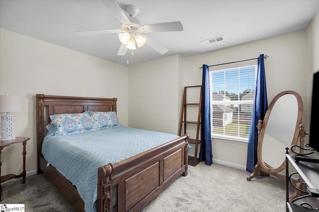 101 Roberts Hill Dr, Taylors, SC 29687 - bedroom with light colored carpet, baseboards, and ceiling fan